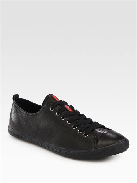 prada cap toe leather sneakers|Luxury Sneakers for Women .